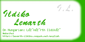 ildiko lenarth business card